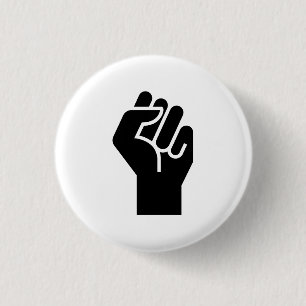 "Protest-" Piktogramm-Knopf Button