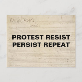 Protest Resist fortbestehen Wiederholung Wir, das Postkarte