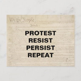Protest Resist fortbestehen Wiederholung Wir, das Postkarte