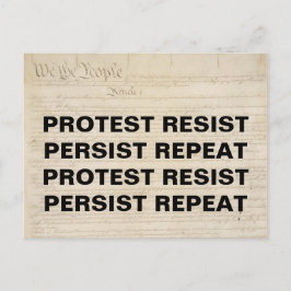 Protest Resist fortbestehen Wiederholung Wir, das Postkarte