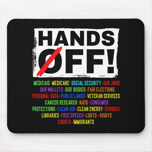 Protest-Rett-Demo: Hände weg von der Sozialversich Mousepad (Vorne)