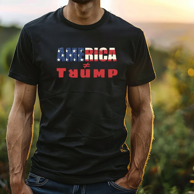 Protest-T - Shirt gegen Trump (America is not Trump. This T-shirt boldly opposes Donald Trump's immigration policies.)