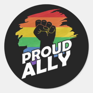 Protest von alleiniger Gay Pride LGBT Gay Lesbian Runder Aufkleber