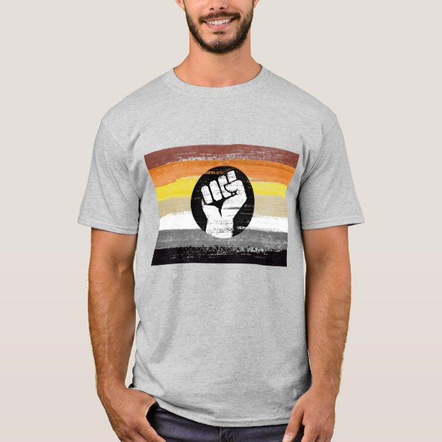 Protestflagge mit Bärenfarbe T-Shirt (Vorderseite)