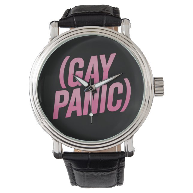 Proteststolz auf Gay Panic LGBTQ Armbanduhr (Vorderseite)