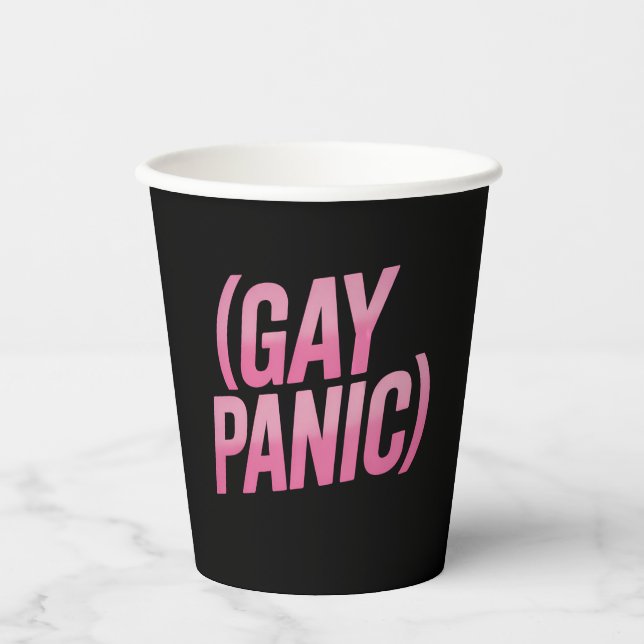 Proteststolz auf Gay Panic LGBTQ Pappbecher (Vorderseite)