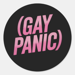Proteststolz auf Gay Panic LGBTQ Runder Aufkleber