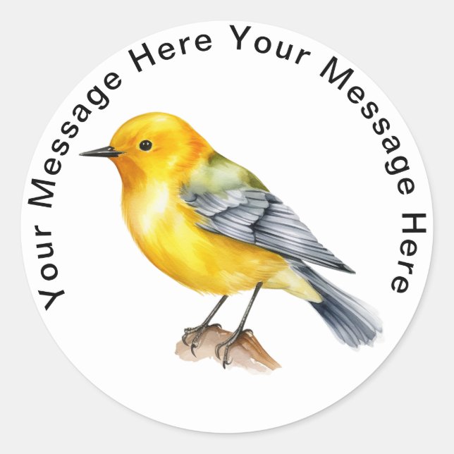 Prothonotary Warbler Aufkleber (Vorderseite)