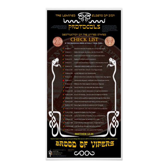 Protokolle von Zion Poster (Vorderseite)