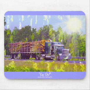 Protokollieren Sie Lkw Highway Driving Art Mousepa Mousepad