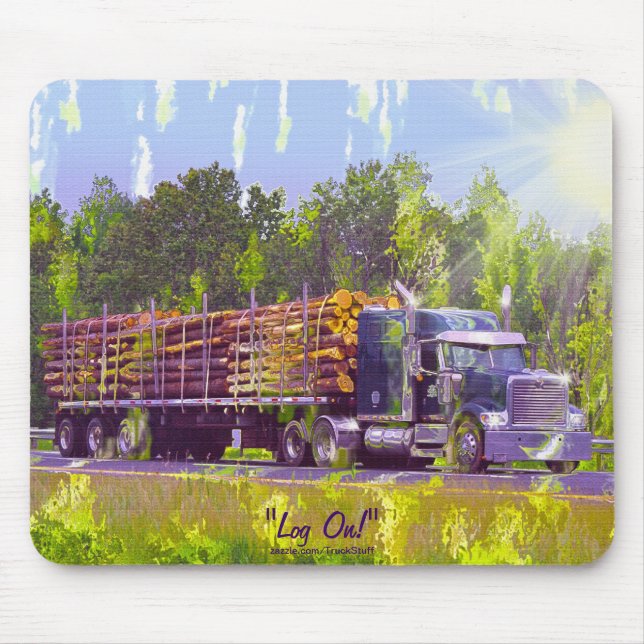 Protokollieren Sie Lkw Highway Driving Art Mousepa Mousepad (Vorne)