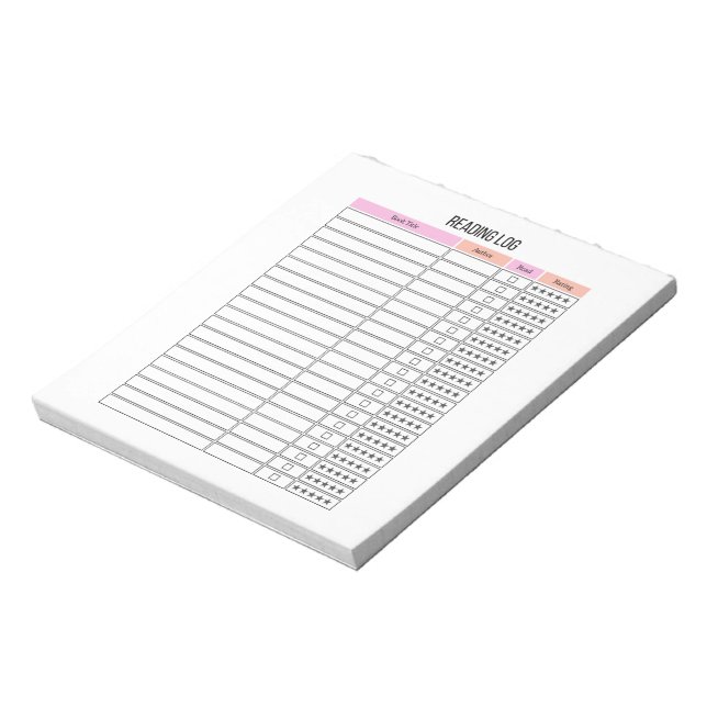 Protokollplaner lesen Notepad Notizblock (Rotiert)