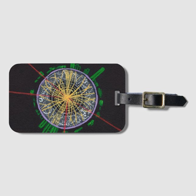 Proton Collisions am LHC Gepäckanhänger (Vorderseite (Horizontal))