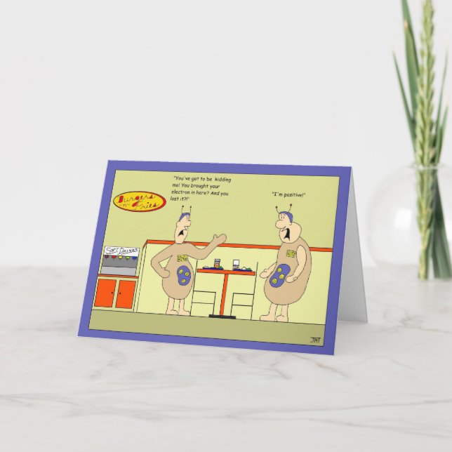 Proton Neutron Electron Geburtstagkarte Karte (Vorderseite)