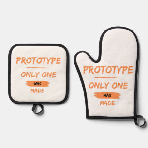 Prototyp, nur einer wurde hergestellt ofenhandschuh & Topflappen-Set