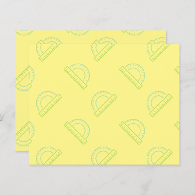 Protractor Math Pattern Post-it Notes (Vorne/Hinten)