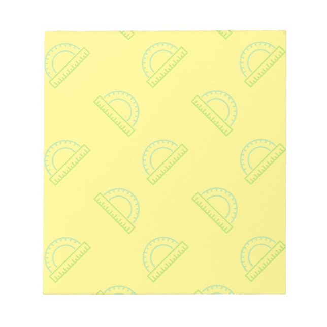 Protractor Math Pattern Post-it Notes Notizblock (Vorderseite)