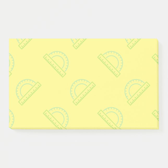 Protractor Math Pattern Post-it Notes Post-it Klebezettel (Vorderseite)
