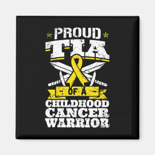 Prou Tia of a Chilhood Cancer Warrior Awareness R Magnet