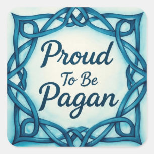 Proud2BePagan Quadratischer Aufkleber