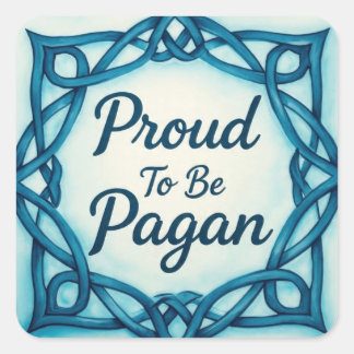 Proud2BePagan Quadratischer Aufkleber