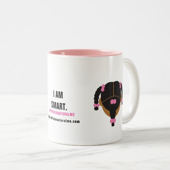 #Proud2BNaturalMe-Bestätigung Zweifarbige Tasse (VorderseiteRechts)
