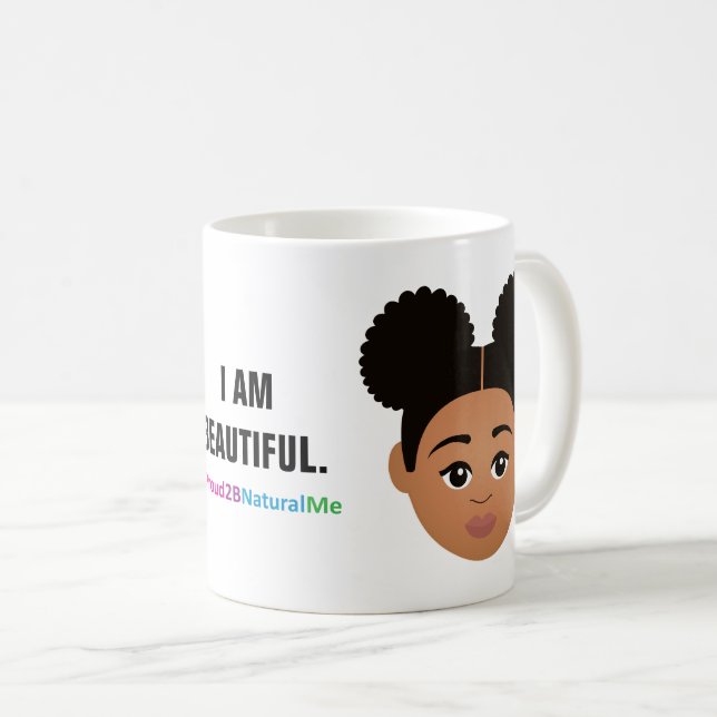 #Proud2BNaturalMe "I AM SCHÖN"-Complexion Kaffeetasse (VorderseiteRechts)