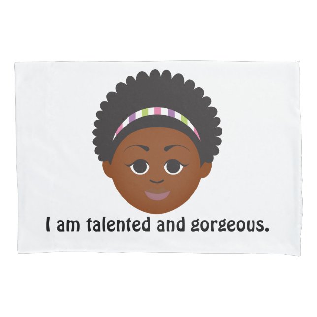 #Proud2BNaturalMe Positive Affirmation Pillow Case Kissenbezug (Vorderseite)