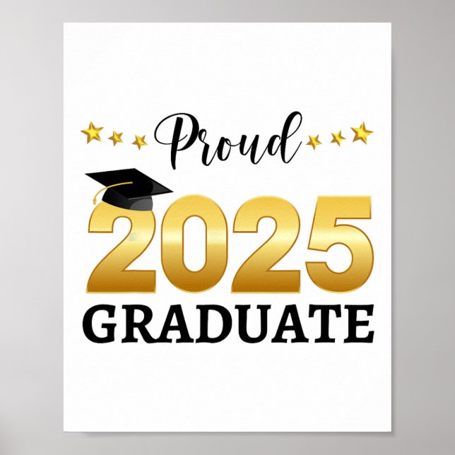 Proud 2025 Graduate Schließ Cl von 2025 Poster (Vorne)