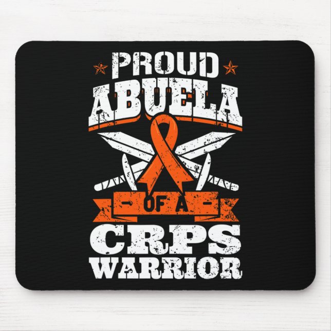 Proud Abuela eines CRPS-Kriegers RSD Awareness Rib Mousepad (Vorne)