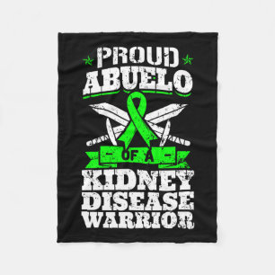 Proud Abuelo einer Nierenerkrankung Krieger Bewuss Fleecedecke