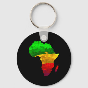 Proud Africa Map Green Yellow African Pride Ju Schlüsselanhänger