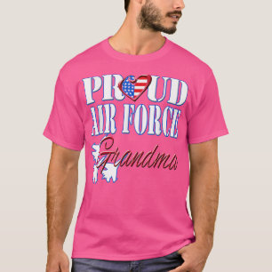 Proud Air Force Oma US Heart Military Women F T-Shirt