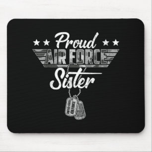 Proud Air Force Sister Camouflage Usaf Veteran Air Mousepad