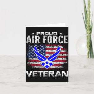 Proud Air Force Veteran mit amerikanischem Flag Ge Karte