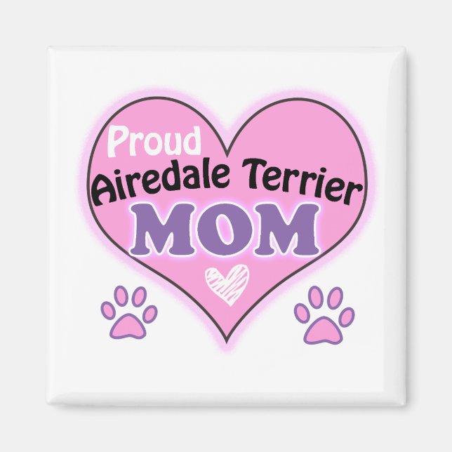 Proud Airedale Terrier Mom Magnet (Vorne)