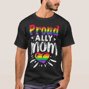 Proud alleiniger Mama LGBTQ LGBT Herz Flag Proud T T-Shirt