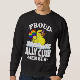 Proud Ally Club Mitglied Rubber Duck Rainbow Gay L Sweatshirt