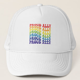 Proud Ally   LGBTQ   GAY PRIDE   Regenbogen Truckerkappe
