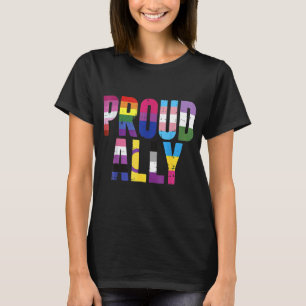 Proud Ally Lgbtq Lesbian Gay Bisexual Trans Pan Qu T-Shirt