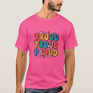 Proud Ally Pride Lgbt Groovy Transgender Flag Gay T-Shirt