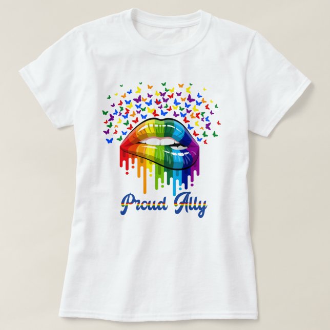 Proud Ally Pride Monat T-Shirt (Design vorne)