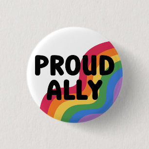 Proud Ally Rainbow Pride Monat Button