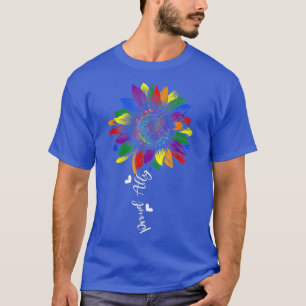 Proud Ally Rainbow Sunflower LGBT Gay Lesbian Prid T-Shirt