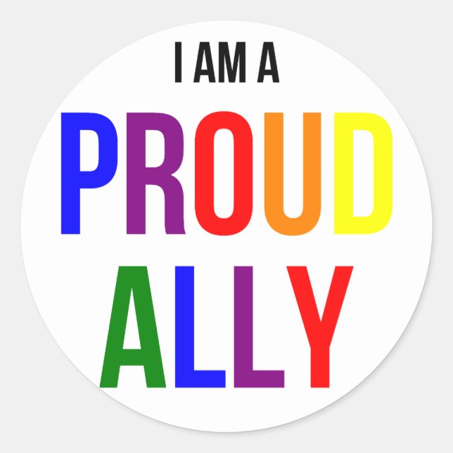 Proud Ally Sticker (Vorderseite)