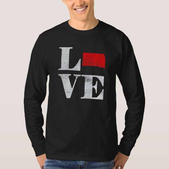 Proud America Citizen State Flag Land Map Love Sou T-Shirt (Vorderseite)