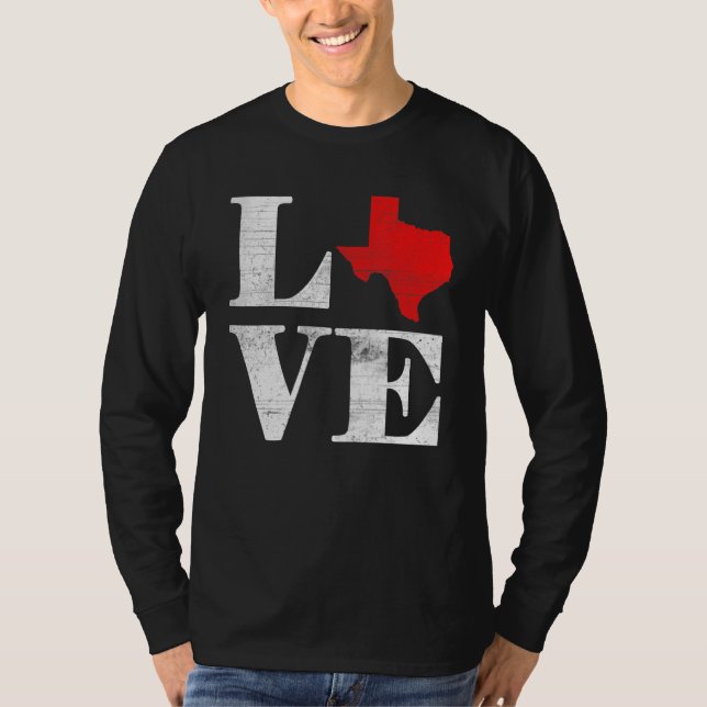 Proud America Citizen State Flag Land Map Love Tex T-Shirt (Vorderseite)