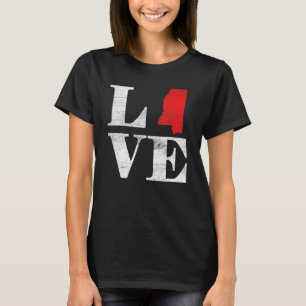 Proud America Citizen State Flag Landkarte Liebe M T-Shirt