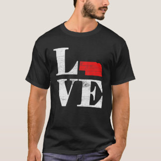 Proud America Citizen State Flag Landkarte Liebe N T-Shirt