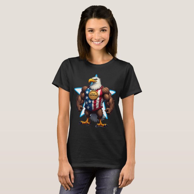 PROUD AMERICAN BALD EAGLE Patriotic T-Shirt (Vorne ganz)